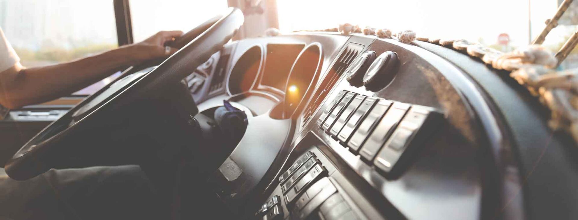 Person Hand On Steering Wheel