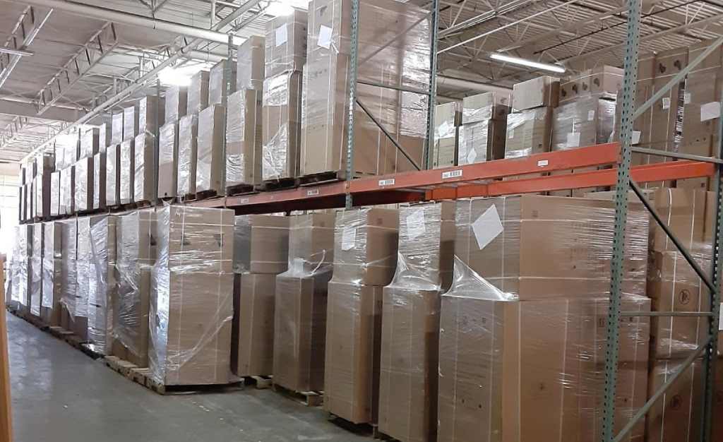 Packages for delivery kept in warehouse